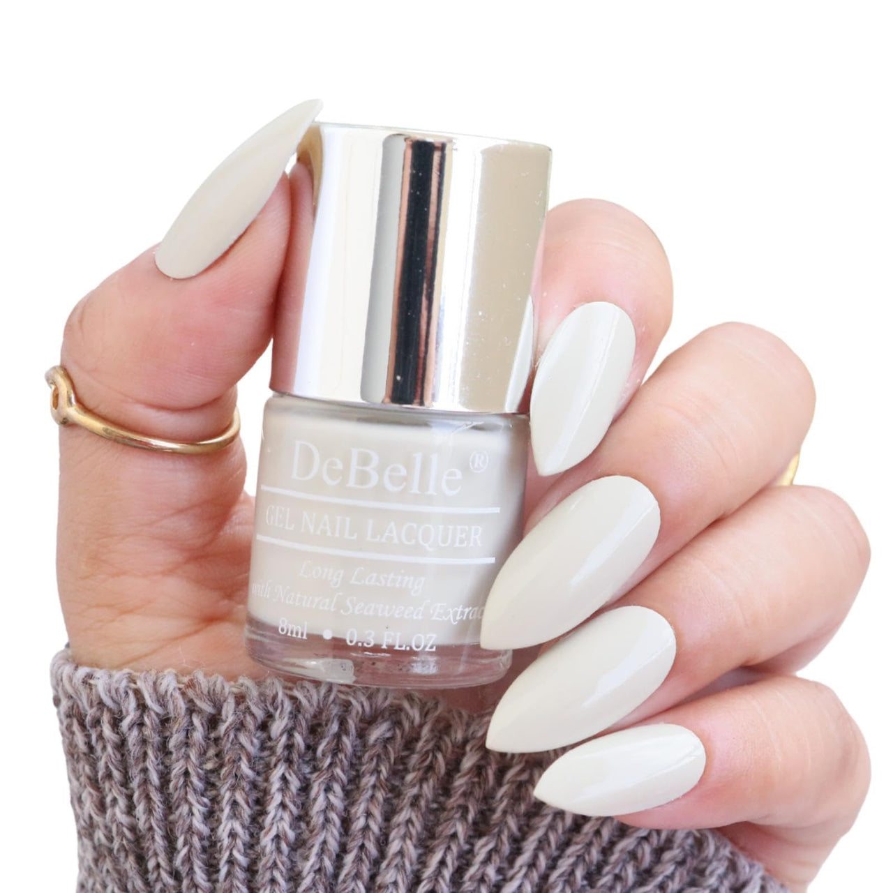 DeBelle Gel Beige Nail Polish-Light Nude(Natural Blush), 8 ml - Enriched with natural Seaweed Extract, cruelty Free, Toxic Free Glossy Finish.