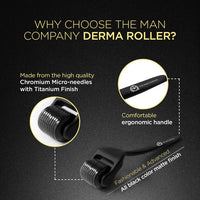 The Man Company Beard Booster Duo | Derma Roller + Beard Oil | Activates Hair Follicles | Accelerates Beard Growth, Fuller & Thicker Beard | Improves Patchy Beard