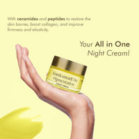 VEDICDERM Kumkumadi De-Pigmentation Night Cream 50g | Goodness of Saffron & Ceramides | Reduces Pigmentation, Dark Spots & Melasma | Evens Skin Tone & Enhances Radiance | Sulfate & Paraben Free