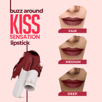 Juice Kiss Sensation Lipstick with Goodness of Bio Retinol, UV Protection & Long lasting Lipstick (Captured - M11)