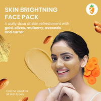Karrot Natural Skincare 24K Gold Face Pack for Bright and Glowing Skin, Hydrates and Replenishes Cell Growth, Contains Avocado Oil, Sandalwood, Honey, For Women and Men, All Skin Types, 100gms