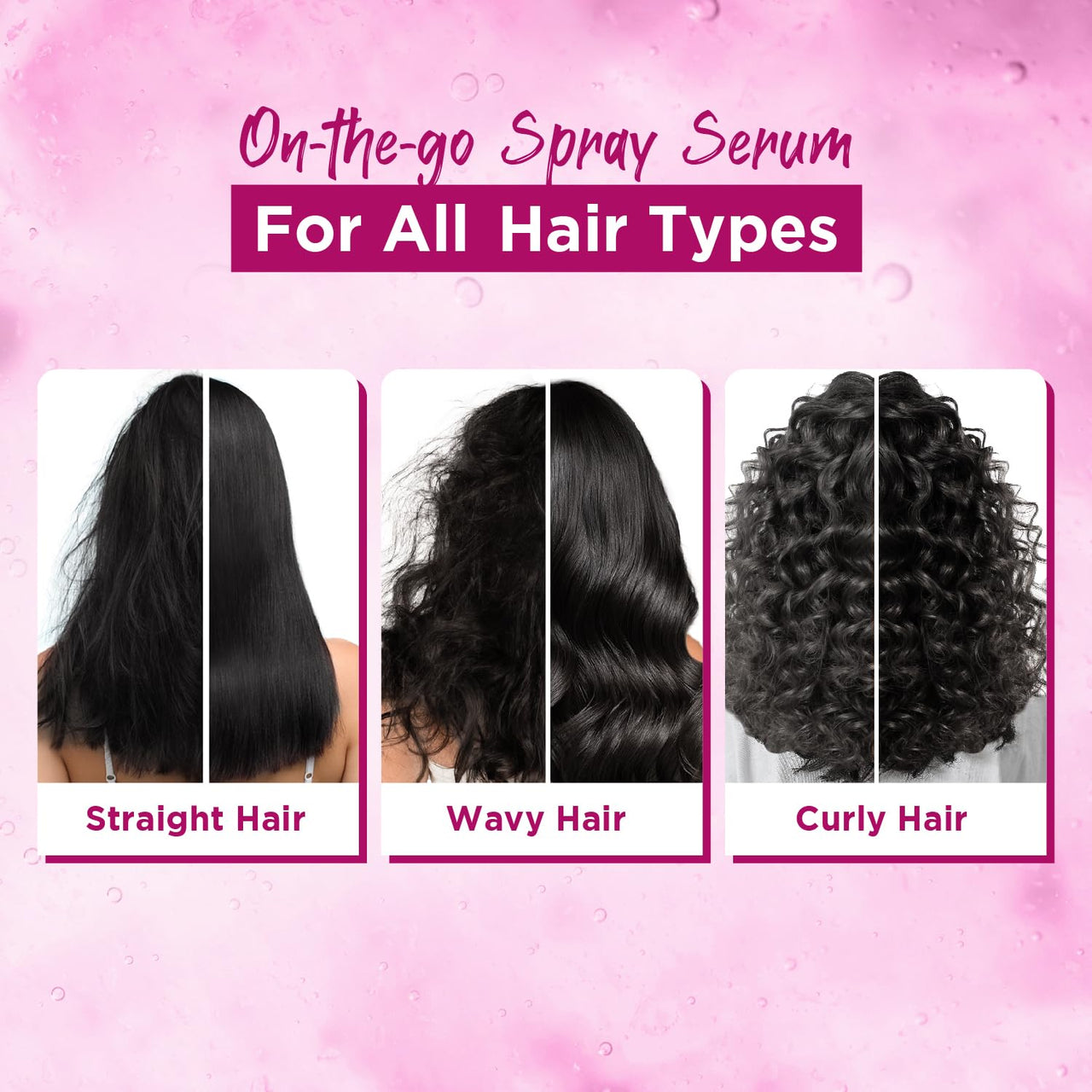 Livon Shake & Spray Serum for on-the-go hair | Provides instant shine, frizz control & damage protection | Spray serum for women & men | With Vitamin E & Argan Oil | 50ml