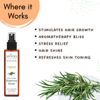 Mystiq Living Rosemary Leaves and Rosemary Water, Hair Spray for Regrowth | 100% Pure, Natural and Organic