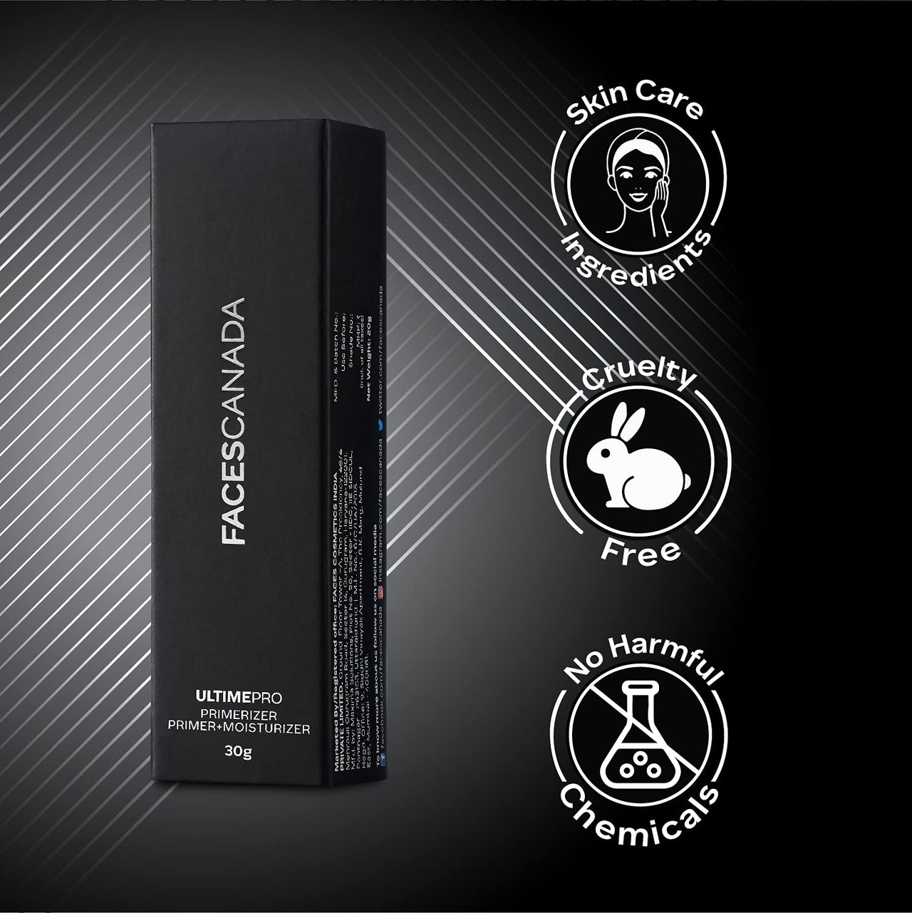 FACES CANADA Ultime Pro Primerizer Primer + Moisturizer, 30 g | Skin Perfecting & Hydrating Face Primer | Flawless Look | Minimizes Pores & Fine Lines | Shea Butter, Vitamin E, Antioxidants Enriched