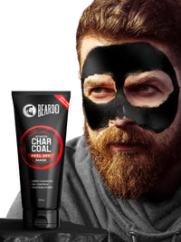 Beardo Activated Charcoal Peel Off Mask for Men, 100g | Charcoal Face Mask for Glowing Skin | Detoxing Facial Kit for Men | Peel Off Mask Men For Oily & Dirt free skin