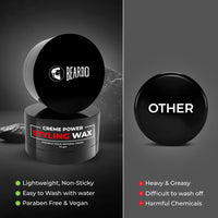 Beardo Creme Power Styling Wax, 75 gm | Cream Hair Wax Men | Crème Styling Wax | Volumizing Wax | Natural Finish | Hair Cream | Hair Wax for Non Stick, Smooth Hair
