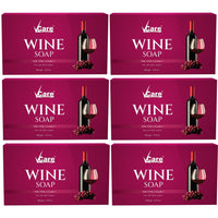 Vcare Red Wine Soap for All Skin Types - Redwine Bathing Bar Deep Cleansing, Exfoliating & Moisturizing Bathing Soaps Combo Pack - 100g (Pack of 6)