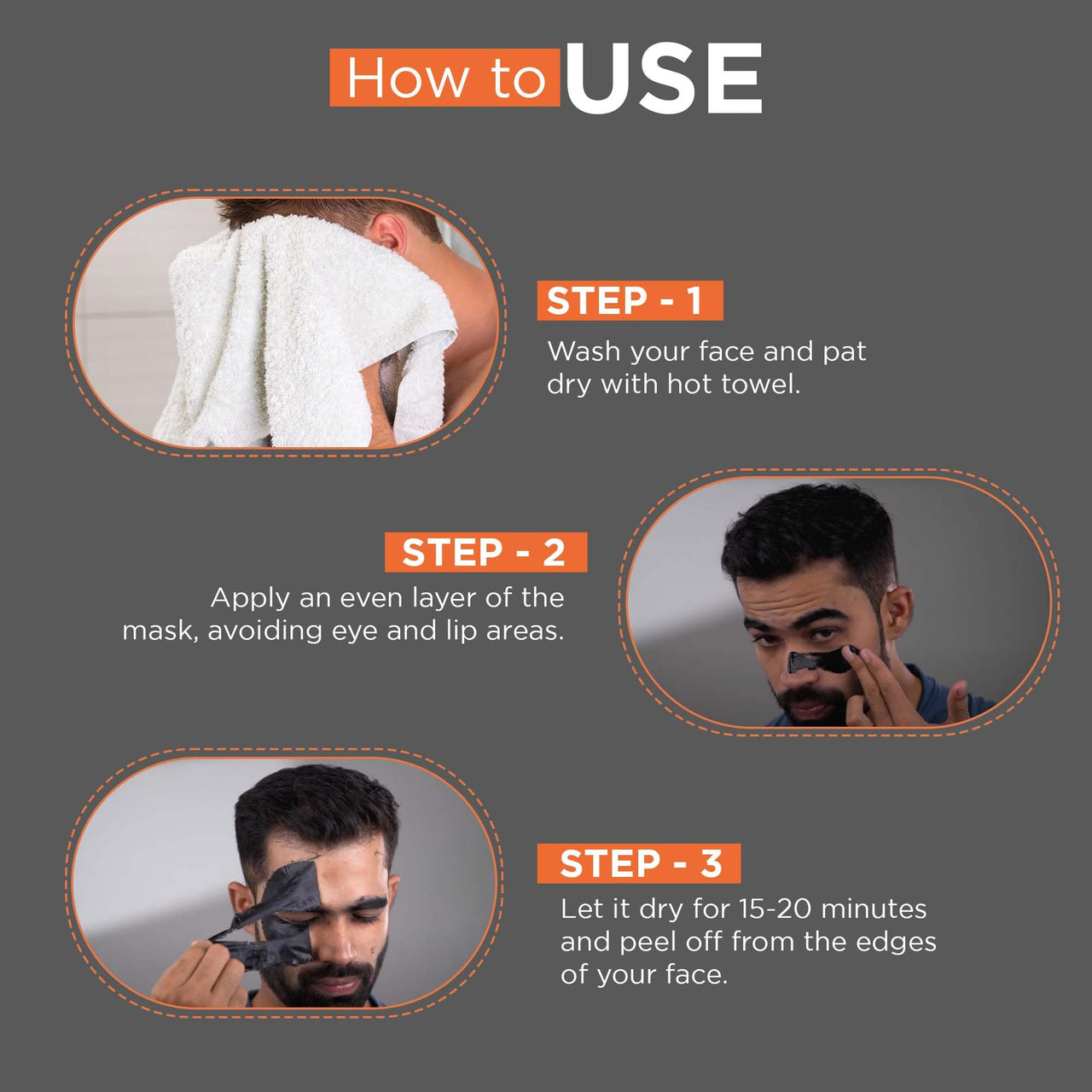 Beardhood Activated Charcoal Peel Off Mask,100g | Deep Cleansing | Blackhead Removal | Dead Skin Removal | Sulphate and Paraben Free