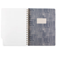 Fringe Studio Large Tab Notebook,Tribal Lines, Flexible Paperback Cover, College Ruled, 5 Subject/Die-Cut Dividers, 7.25