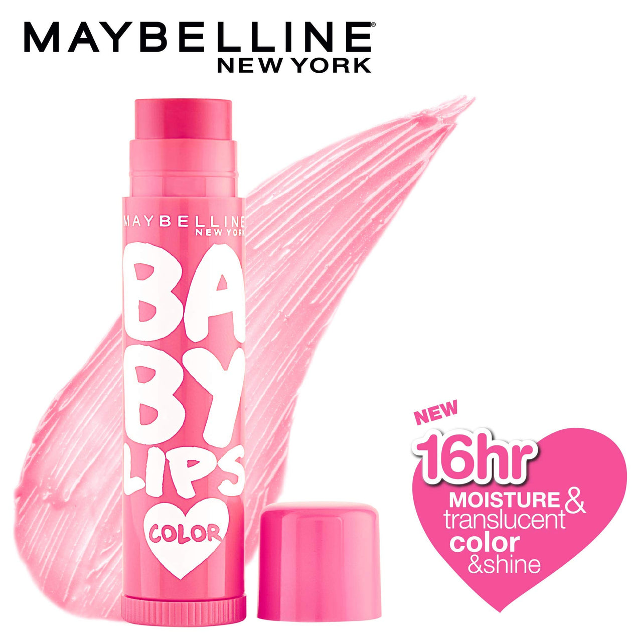Maybelline New York Colossal Bold Eyeliner, Black, 3G And New York Baby Lips Glossy Lip Balm, Pink Lolita, 4G