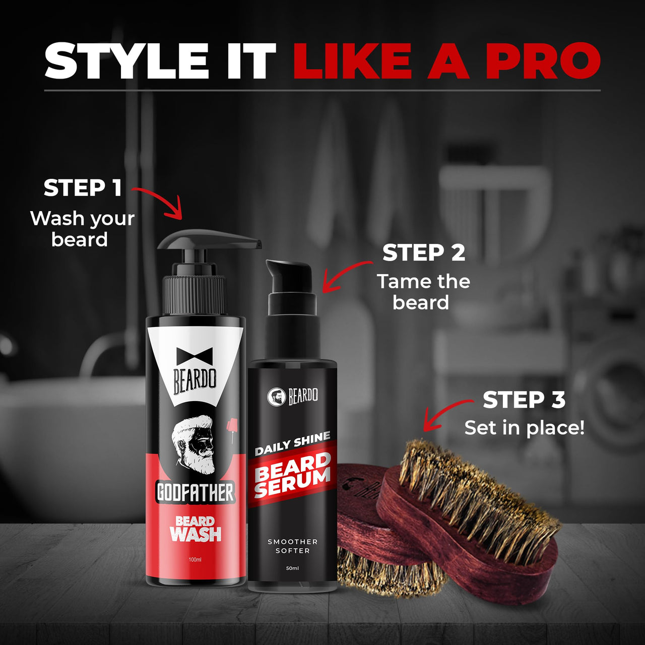 Beardo Beard Serum, 50 ml | Daily use beard serum for men | Softens and Smoothens Rough Beard | Gives Healthy look to Beard | Shiny and Nourished Beard