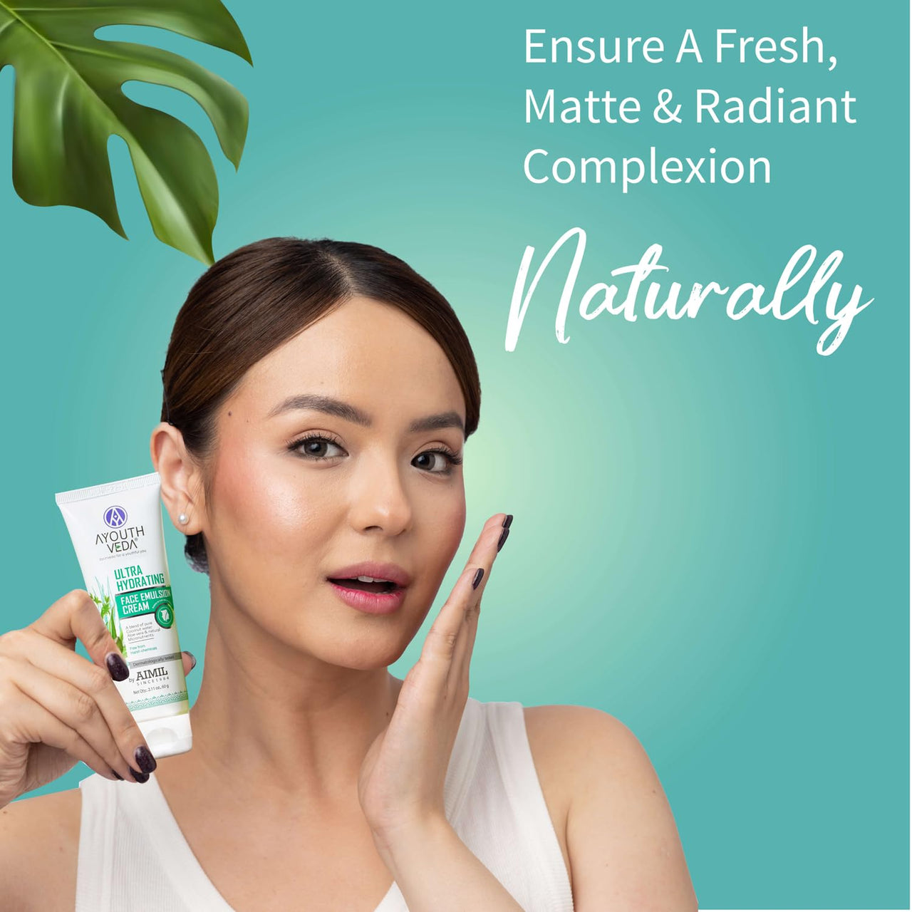 Ayouthveda Ultra Hydrating Face Emulsion Cream 60 Gm With Aloe Vera & Coconut Water | Best hydrating Face Cream for Women and Men | Prevents Dark spots, Blackheads and Blemishes | All SKin Types (Pack of 5; 60G each)