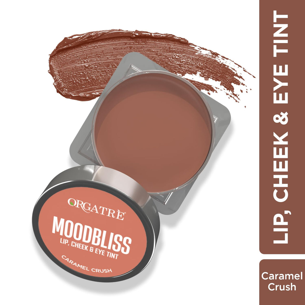 Orgatre Moodbliss Lip, Cheek & Eye Tint with Goodness of Kojic Acid & Retinol (Caramel Crush, 8GM)