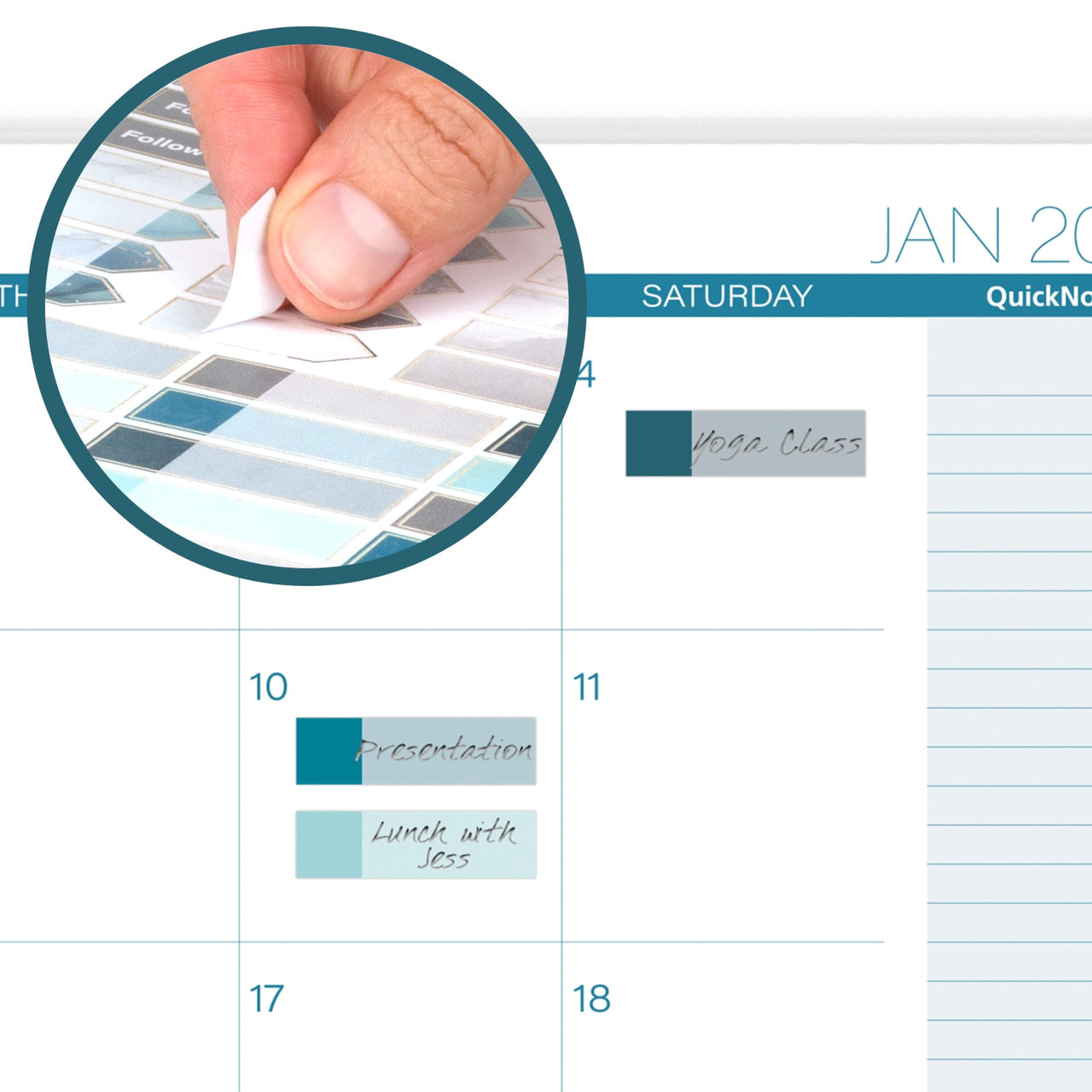 Cambridge 2025 Planner, Weekly & Monthly, 8-1/2" x 11", Large, Glacier (1727-905-25)
