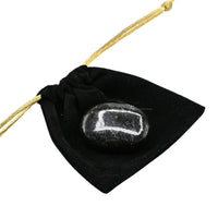 Nuummite Palm Stone - Pocket Massage Worry Stone for Natural Body Chakra Balancing, Reiki Healing and Crystal Grid Nuummite