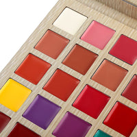 DE'LANCI 25 Color Lipstick Palette - Multishade Cream Lip Gloss Makeup Palette Professional Cosmetic Lip Contouring Kit