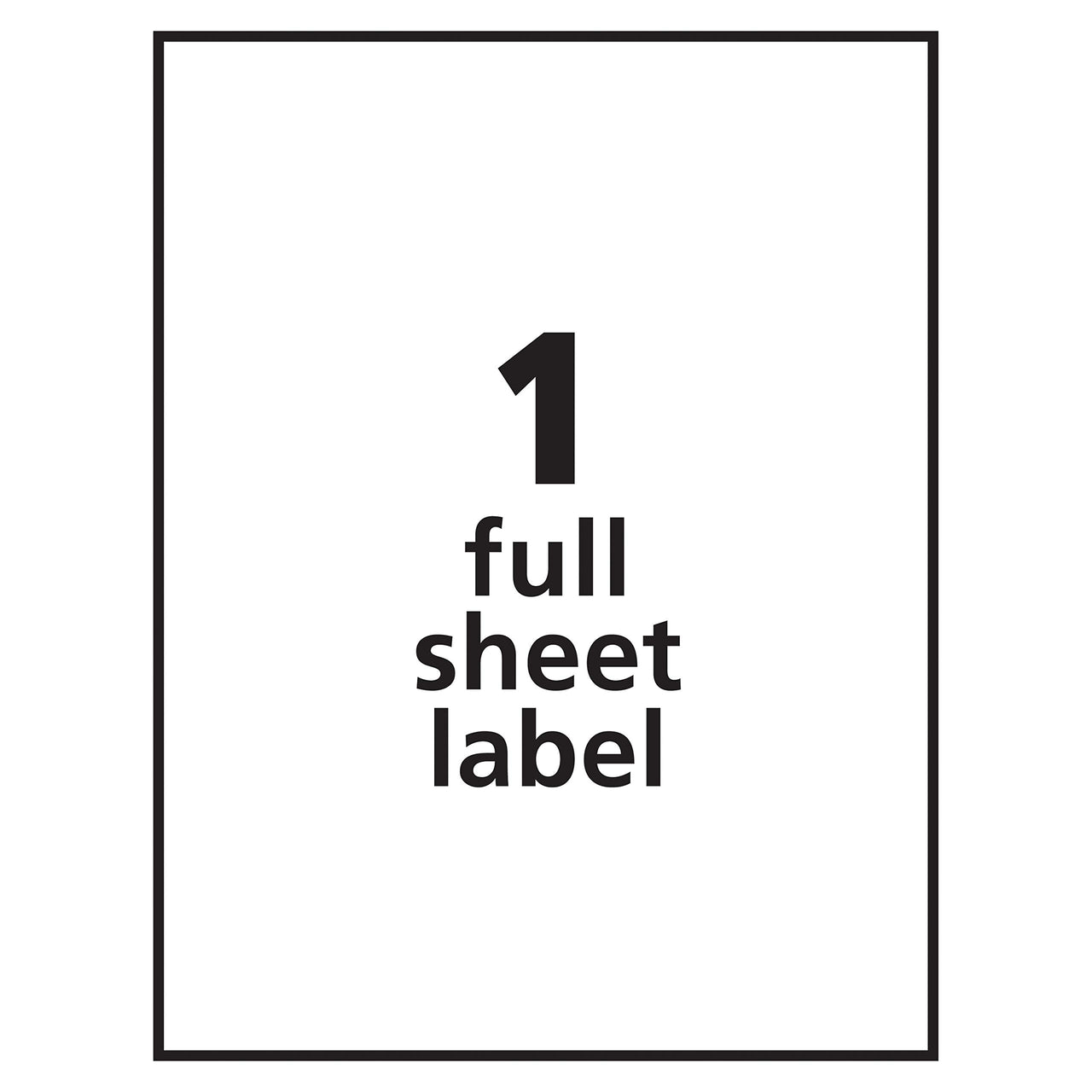 Avery Full Sheet Printable Shipping Labels, 8.5" x 11", White, 25 Blank Mailing Labels (5265) 25 labels