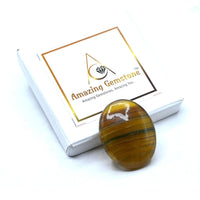 Amazing Gemstone Fluorite Palm Stone - Pocket Massage Worry Stone for Natural Body Chakra Balancing, Reiki Healing and Crystal Grid (Fluorite)