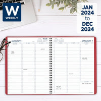 AT-A-GLANCE 2024 Weekly Planner, Quarter-Hourly Appointment Book, 8-1/4