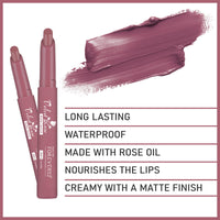 Forever52 Daily Life Velvet Rose Matte Long Lasting Crayon Lipstick (Enriched With Rose Oil) Hydrating And Long-Lasting Matte Lip Color Bold And Silky Matte Finish Look - (Camellia) Rs013