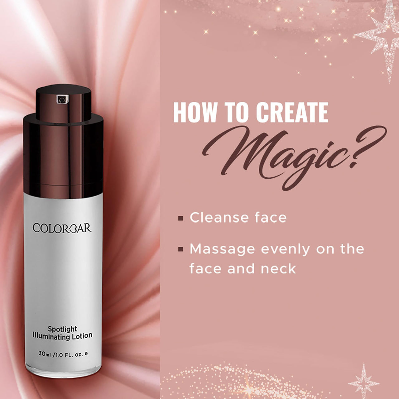 Colorbar Spotlight Illuminating Lotion, 30ml | Enriched with Hyaluronic Acid, Mulberry Extract | Mineral oils | Long-lasting glow