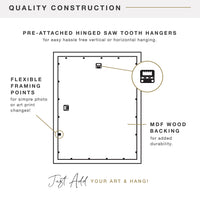 MCS Trendsetter 20x28 Poster Frame Black High-Gloss, Vertical & Horizontal Wall Hanging Large Picture Frame for Photos, Posters & Art Prints (1-Pack) 20 x 28 in Single