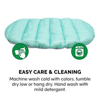 Furhaven Outdoor Travel Dog Bed for Large/Medium Dogs w/ Carry Bag, Washable & Foldable, Great for Crates & Kennels - Trail Pup Travel Pillow Mat w/ Stuff Sack Bag - Aqua/Granite Gray, Large