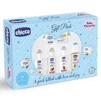 Chicco Baby Moments Caring Set Blue, Gift Set for Babies, 0m+