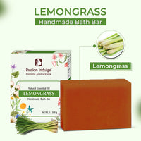 Passion Indulge Natural Handmade Bath Bar Soap - Lemongrass (Pack of 3)