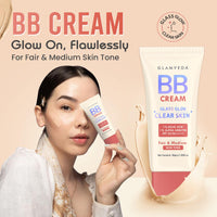 Glamveda BB Cream for Fair & Medium Skin Tone With SPF 50++++ | Lightweight, Non-Sticky & Waterproof | Covers Dark Spots & Evens Skin Tone | Natural, Dewy Finish | Hydrating & Durable (30 gm)