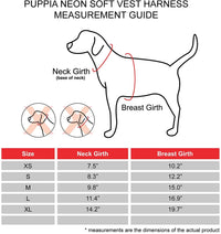Puppia Neon Soft Vest Harness Step-in No Choke No Pull Walking Training for Small and Medium Dog, Pink, X-Large Neon Soft Vest Harnes
