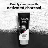 POND'S Pure Detox Face Wash 200 g, Daily Exfoliating & Brightening Cleanser, Deep Cleans Oily Skin - With Activated Charcoal for Fresh, Glowing Skin (Pack of 2)