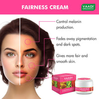 Vaadi Herbals Fairness Cream, Saffron Aloe Vera and Turmeric Extracts, 30g x 3