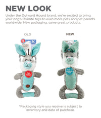 Outward Hound Scrunch Bunch Bunny Interactive Plush Squeaky Dog Tug Toy