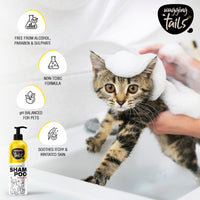 Wagging Tails Slick & Shine 5-In-1 Pet Shampoo-200 Milliliter Deodorize & Moisturise The Skin|Remove Dirt Help To Repair Damaged Hair Anti-Itching & Anti-Dandruff Deep Cleanser All Breed Dog & Cat