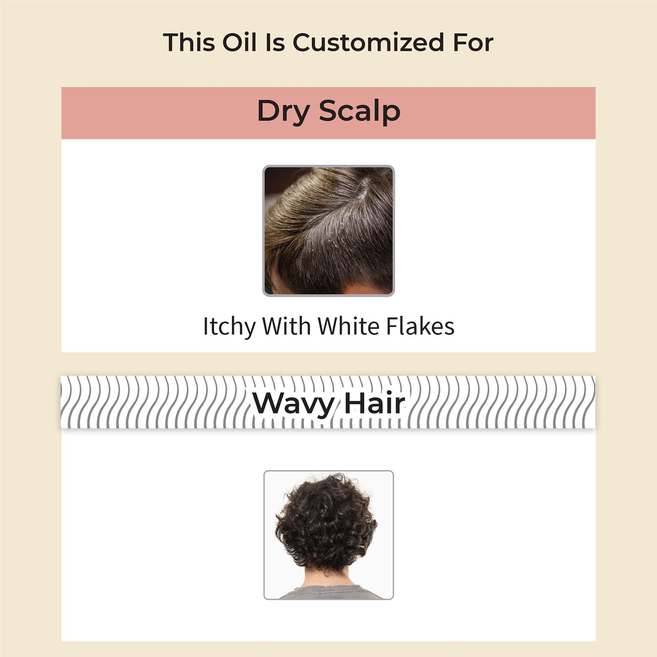 Vedix Customized Ayurvedic Men's Hair Oil for Growth - Vapra Root Stimulating Oil With Onion, Bhringraj, Valerian - For Dry Scalp & Wavy Hair - 100ml