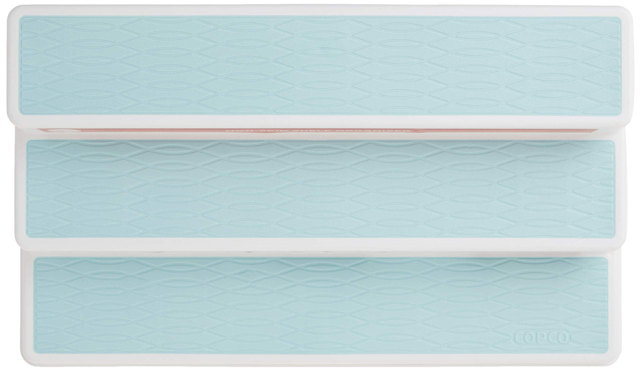 Copco Basics 3-Tier Spice Pantry Kitchen Cabinet Organizer, 15-Inch, Aqua