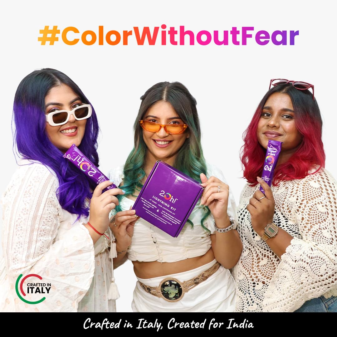 2.Oh! Italian- Charcoal Hair Color For Women & Men | Ammonia-Free DIY Semi Permanent Hair Color | Enriched with Argan Oil | Lasts upto 12-15 Washes