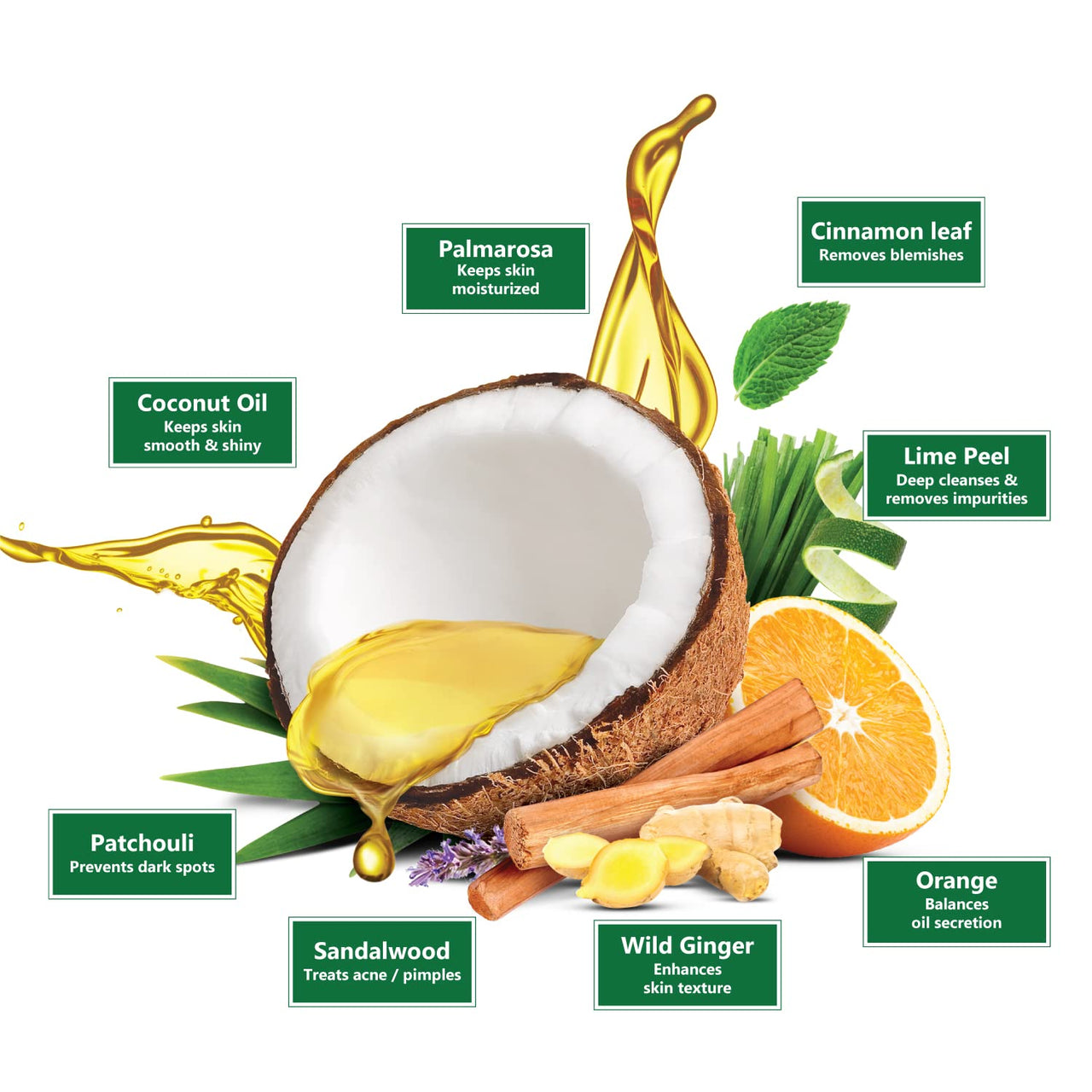 Chandrika Glycerine Soap Pack of 6, 125g each And Ayurvedic Handmade Soap, 125g (Pack of 6)