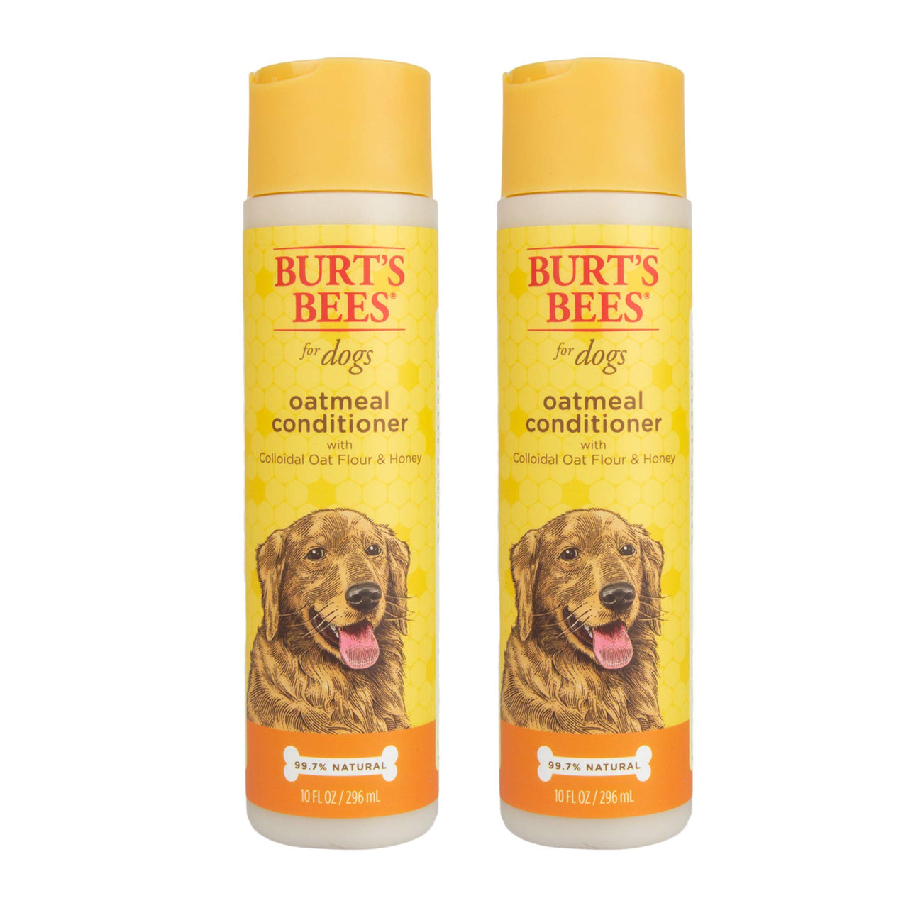Burt's  Bees for Pets Oatmeal Conditioner with Colloidal Oat Flour & Honey | Dog Oatmeal Shampoo, Cruelty Free, Sulfate & Paraben Free, pH Balanced for Dogs - Made in the USA | 10 Oz - 2 Pack