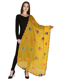 DIAMO Embroidered Chiffon Women's  Dupatta