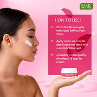 Vaadi Herbals Fairness Cream, Saffron Aloe Vera and Turmeric Extracts, 30g x 3