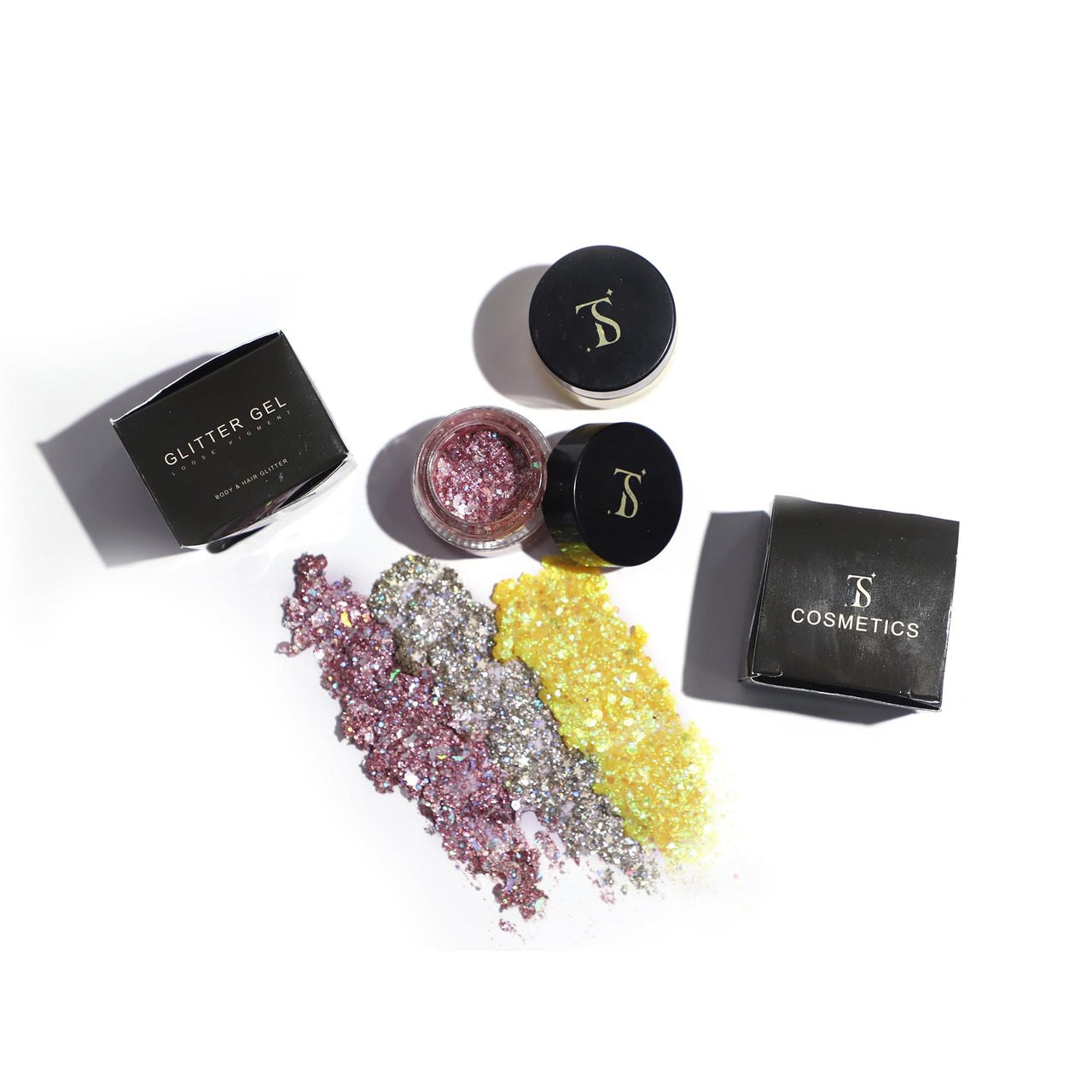 TS Cosmetics Gel Glitter Eyeshadow Hair Glitters | Holographic Chunky Body and Face Sparkling Gel Glitter | Long Lasting Waterproof Glitter (Beat That Eye)
