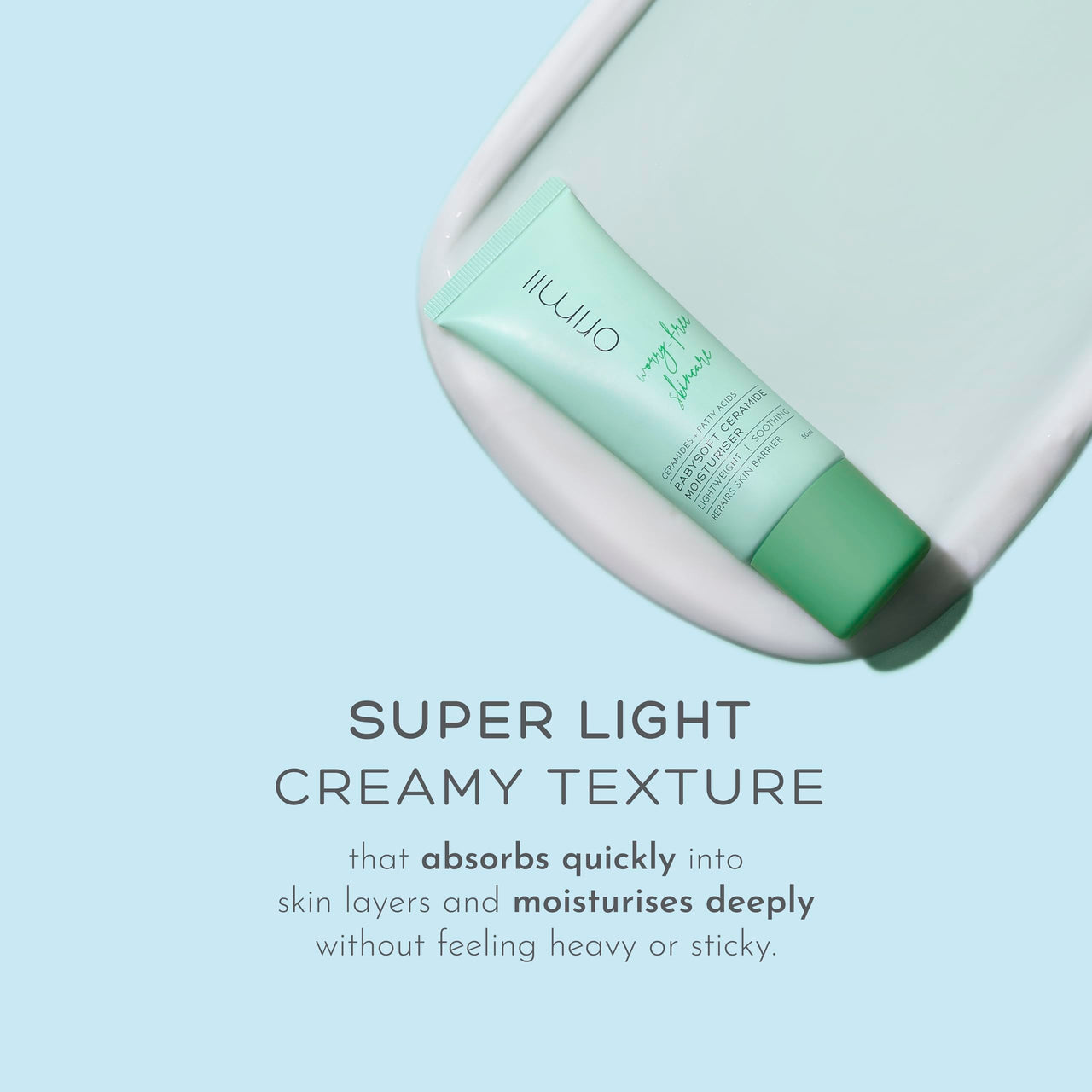 Orimii Face Moisturizer with Ceramide For Skin Barrier Repair | Lightweight & Non Sticky Face Cream for New & Expecting Mothers - Pregnancy & Breastfeeding Safe (50ml)