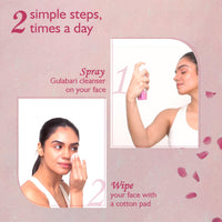 Dabur Gulabari Rose Glow Face Cleanser - 100ml | Gentle Cleanser for All Skin Types | Cleaner, Balanced & Hydrated Skin