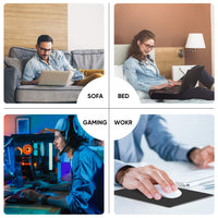 Mouse Pad, Black Premium Hard Metal Aluminum Mousepad, Double Side Waterproof Ultra Smooth Mouse Pad for Fast and Accurate Mouse Control for Office and Gaming, 9.4 x 7.9inch Medium