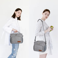 Maelstrom Lunch Box for Men,Insulated Lunch Bag Women/Men,Leakproof Lunch Cooler Bag, Lunch Tote Bag 4.New Single Layer - Grey 4.New Single-Layer (8L/12cans)