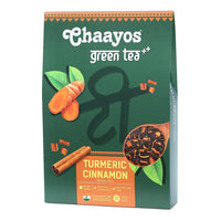 Chaayos Turmeric Cinnamon Green Tea | Turmeric Cinnamon Tea | Whole Leaf Loose Tea | Immunity Boosting - 100g [50 Cups] | Antioxidant Green Tea | Green Tea