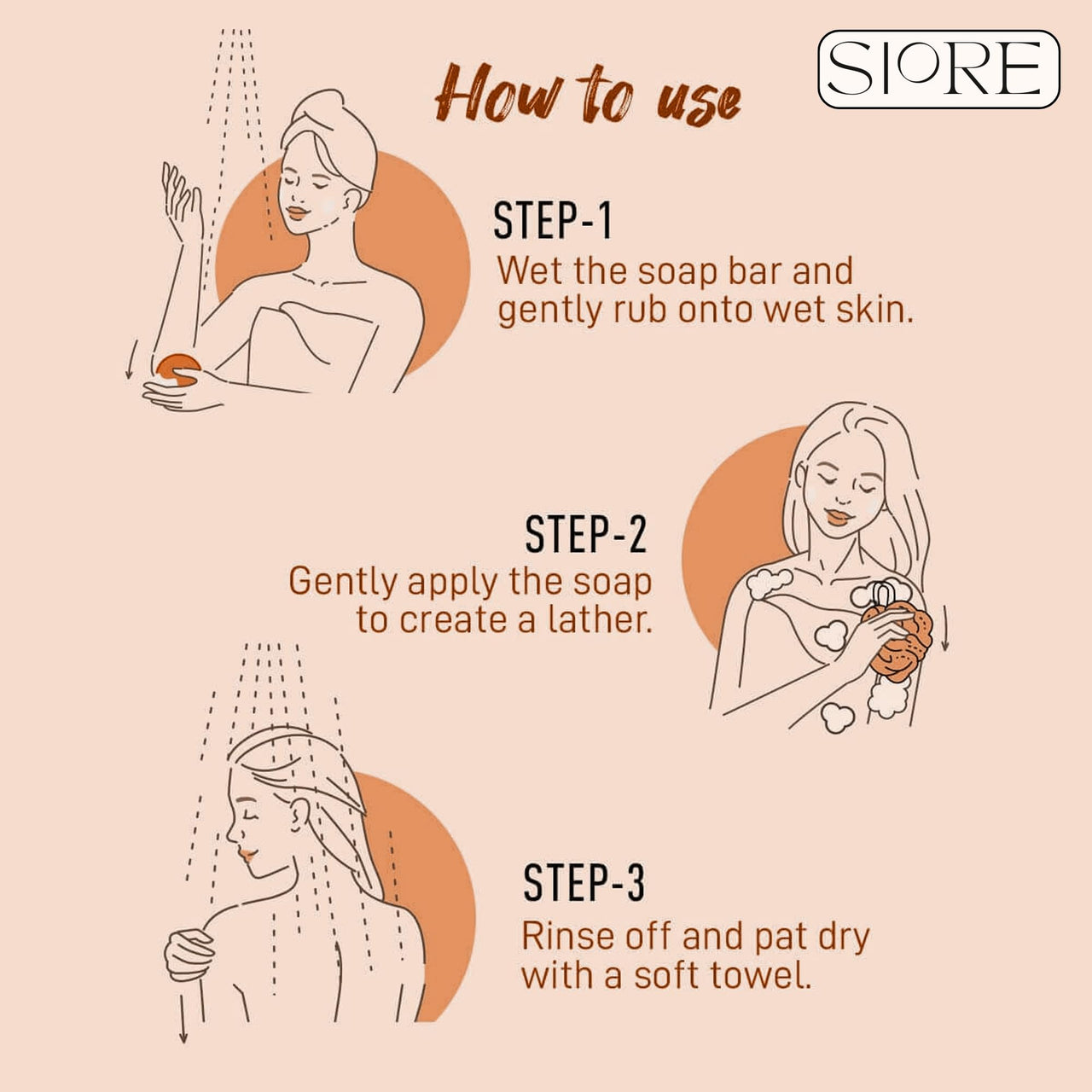 HarGhar Sandalwood & Saffron Bath Soap, 300g, Pack of 3, Handmade, Paraben Free