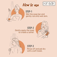 HarGhar Sandalwood & Saffron Bath Soap, 300g, Pack of 3, Handmade, Paraben Free